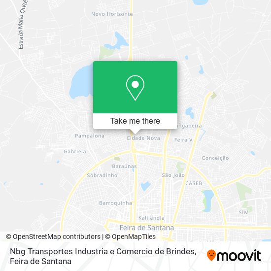 Mapa Nbg Transportes Industria e Comercio de Brindes