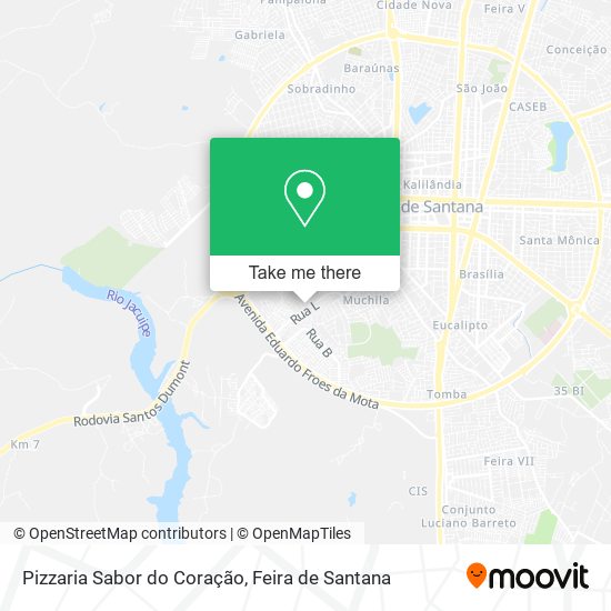 Mapa Pizzaria Sabor do Coração