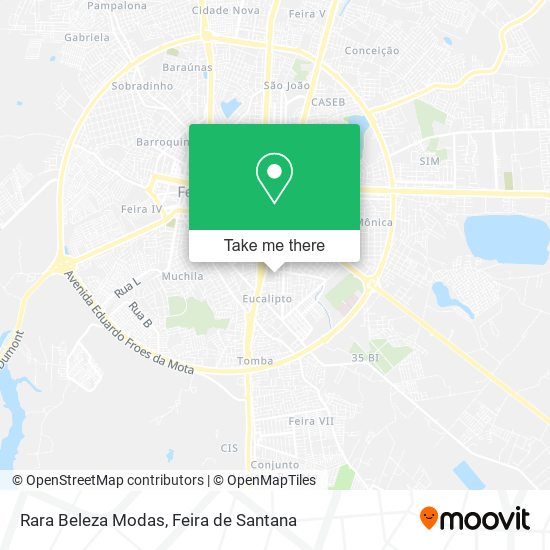 Rara Beleza Modas map