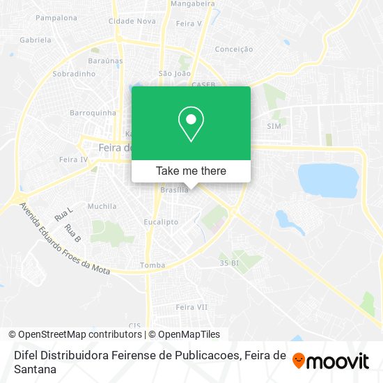 Difel Distribuidora Feirense de Publicacoes map