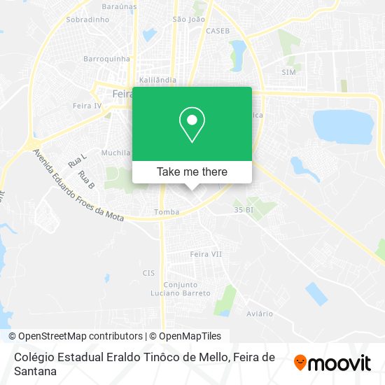 Mapa Colégio Estadual Eraldo Tinôco de Mello