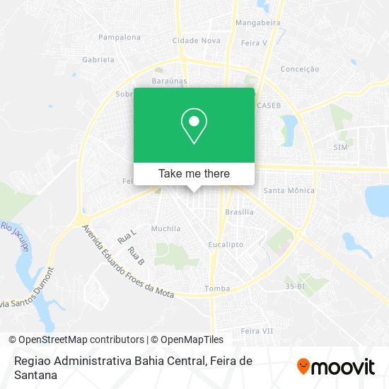 Regiao Administrativa Bahia Central map