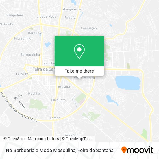 Mapa Nb Barbearia e Moda Masculina