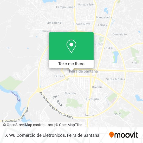 X Wu Comercio de Eletronicos map