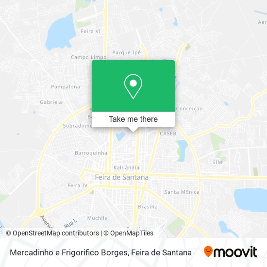 Mapa Mercadinho e Frigorifico Borges