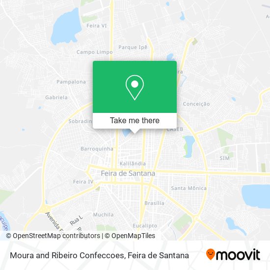 Moura and Ribeiro Confeccoes map