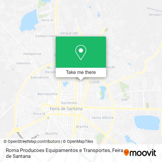 Mapa Roma Producoes Equipamentos e Transportes