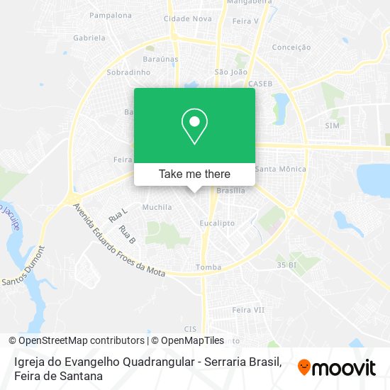 Igreja do Evangelho Quadrangular - Serraria Brasil map