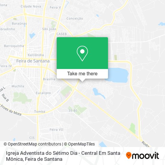 Mapa Igreja Adventista do Sétimo Dia - Central Em Santa Mônica