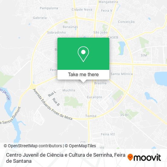 Mapa Centro Juvenil de Ciência e Cultura de Serrinha