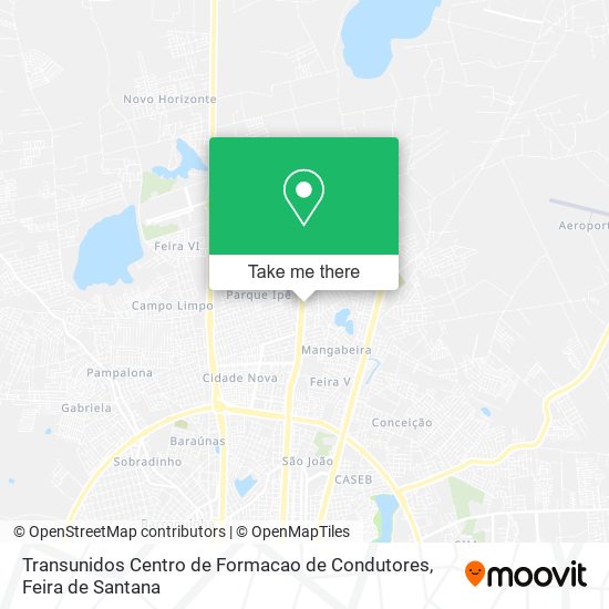 Mapa Transunidos Centro de Formacao de Condutores