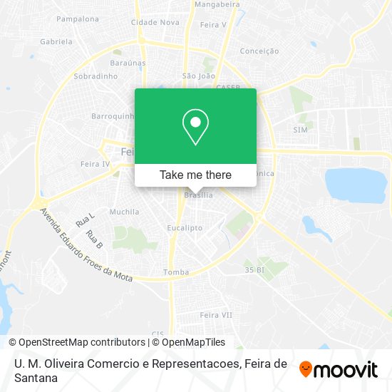 U. M. Oliveira Comercio e Representacoes map