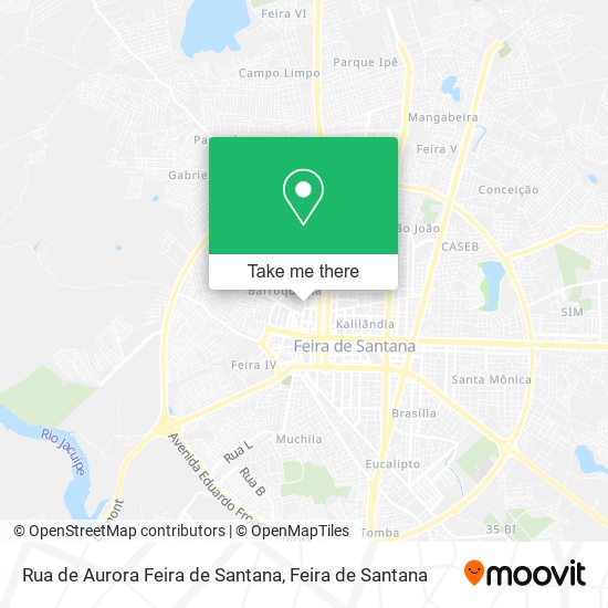 Rua de Aurora Feira de Santana map