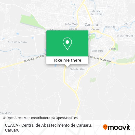 CEACA - Central de Abastecimento de Caruaru map