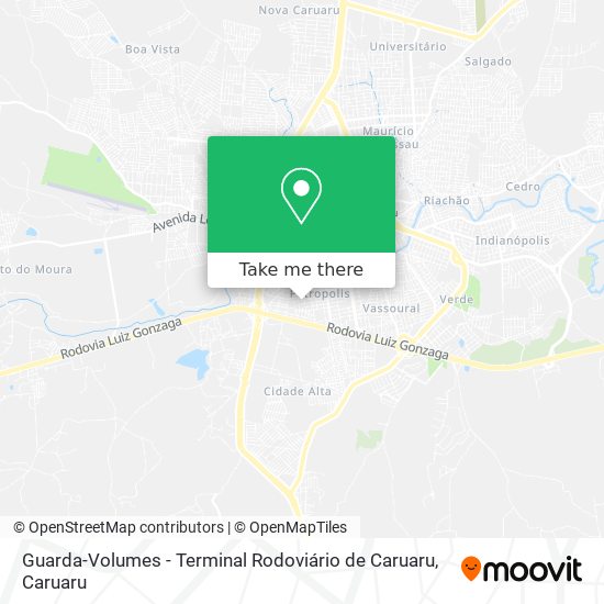 Mapa Guarda-Volumes - Terminal Rodoviário de Caruaru