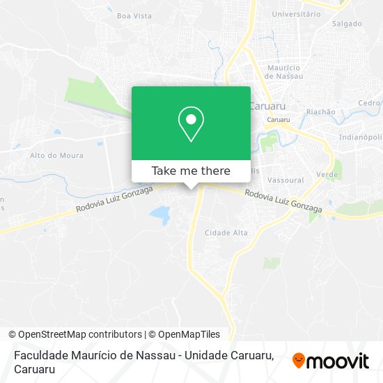 Mapa Faculdade Maurício de Nassau - Unidade Caruaru