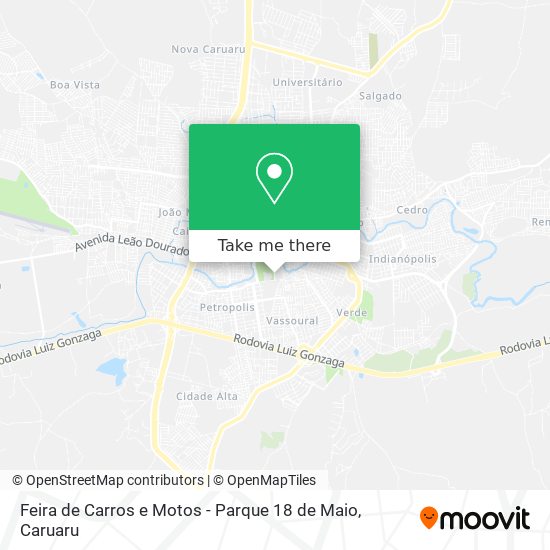 Mapa Feira de Carros e Motos - Parque 18 de Maio