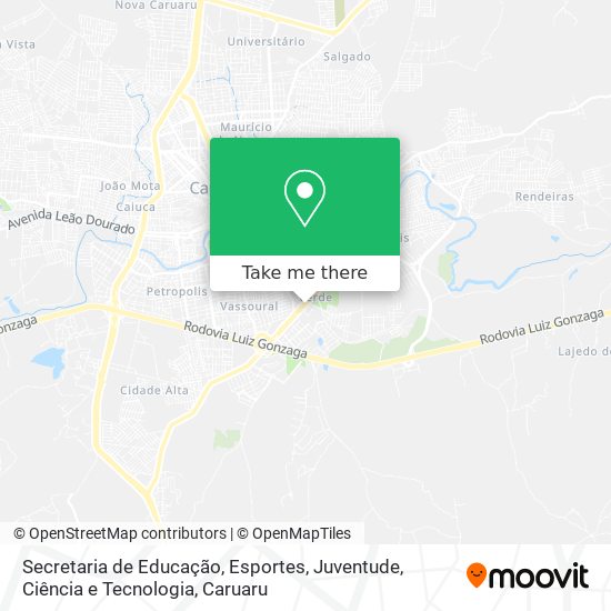 Secretaria de Educação, Esportes, Juventude, Ciência e Tecnologia map