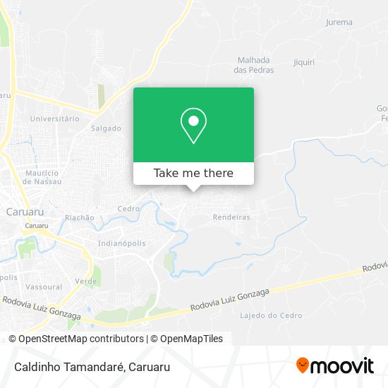 Caldinho Tamandaré map