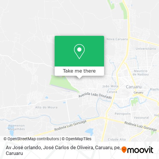 Av José orlando, José Carlos de Oliveira, Caruaru, pe map