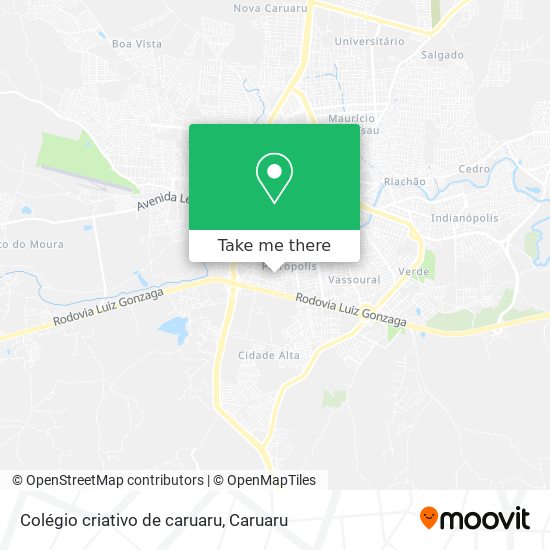 Colégio criativo de caruaru map