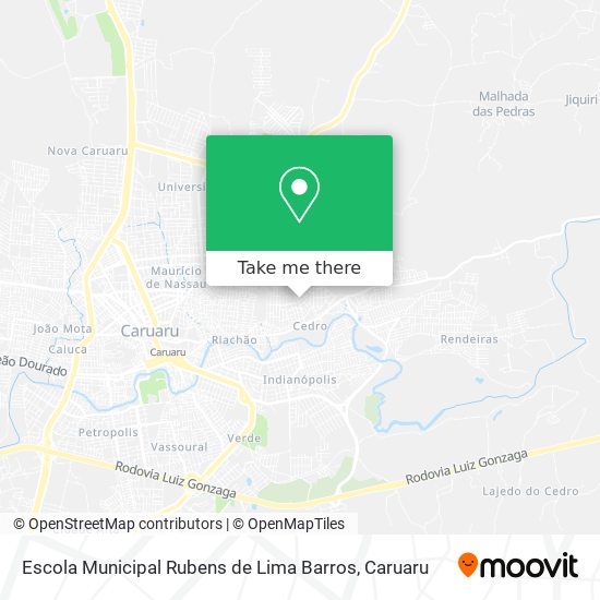Mapa Escola Municipal Rubens de Lima Barros