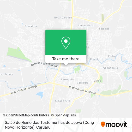 Salão do Reino das Testemunhas de Jeová (Cong Novo Horizonte) map