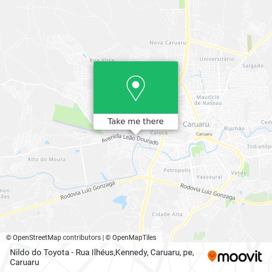 Mapa Nildo do Toyota - Rua Ilhéus,Kennedy, Caruaru, pe