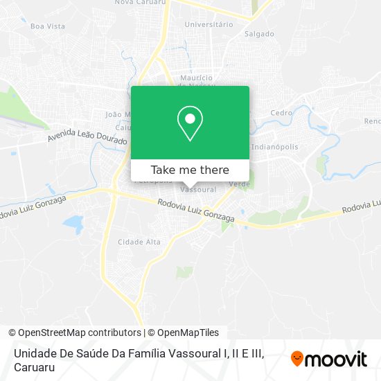 Unidade De Saúde Da Família Vassoural I, II E III map