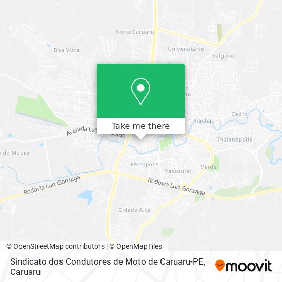 Sindicato dos Condutores de Moto de Caruaru-PE map