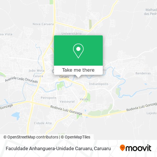 Mapa Faculdade Anhanguera-Unidade Caruaru