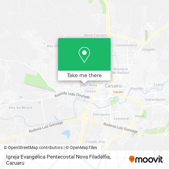 Mapa Igreja Evangélica Pentecostal Nova Filadélfia