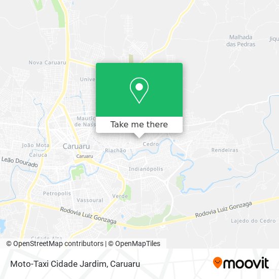 Mapa Moto-Taxi Cidade Jardim