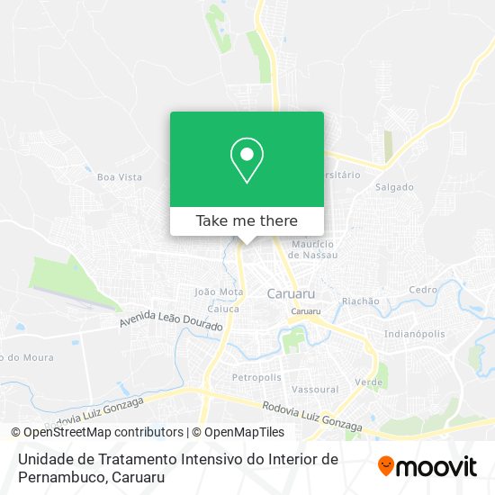 Mapa Unidade de Tratamento Intensivo do Interior de Pernambuco