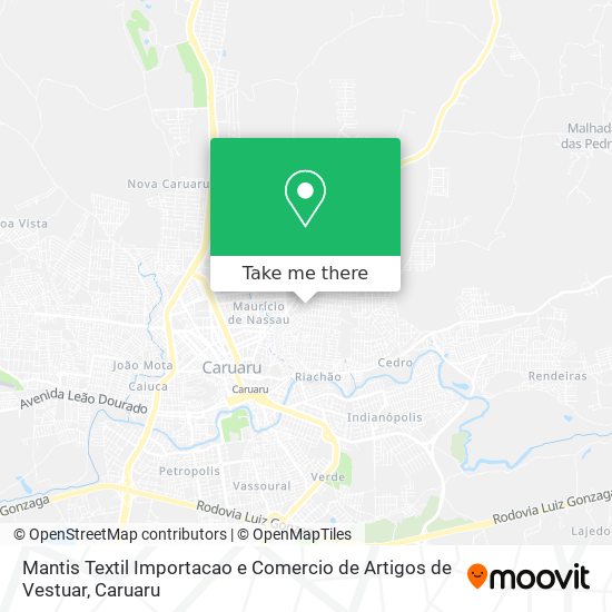 Mantis Textil Importacao e Comercio de Artigos de Vestuar map