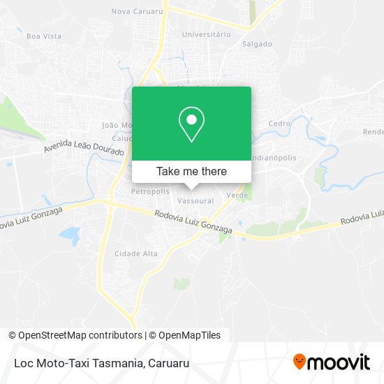 Mapa Loc Moto-Taxi Tasmania