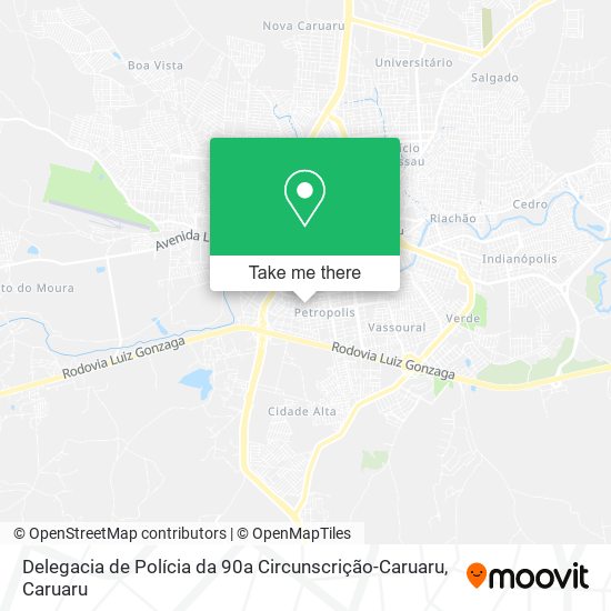 Mapa Delegacia de Polícia da 90a Circunscrição-Caruaru