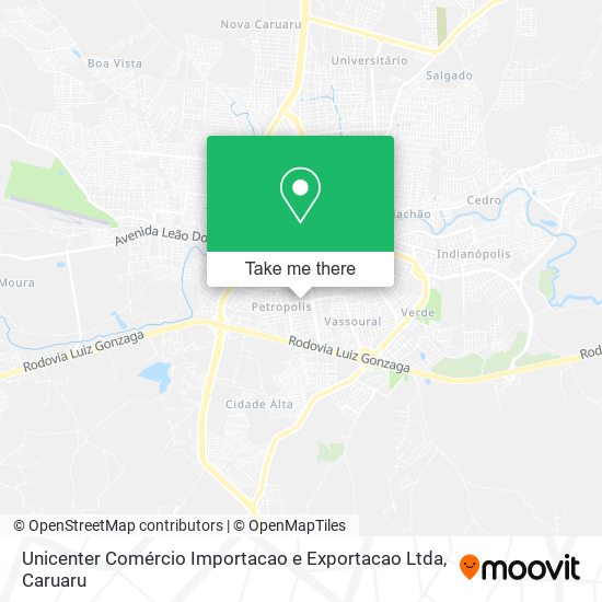 Mapa Unicenter Comércio Importacao e Exportacao Ltda