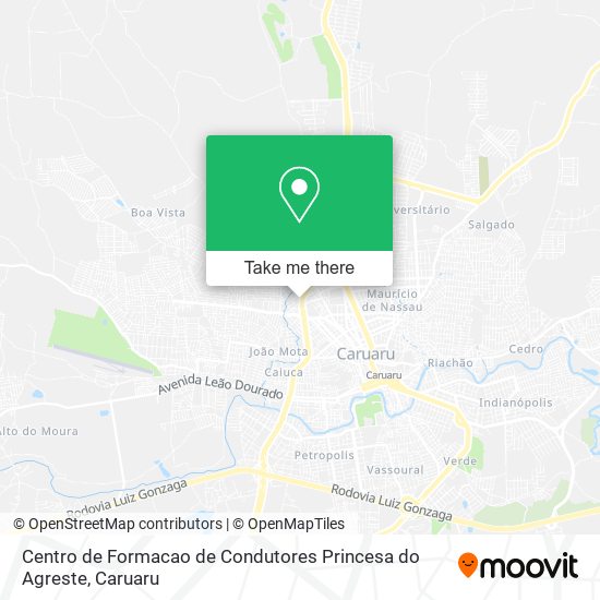Mapa Centro de Formacao de Condutores Princesa do Agreste
