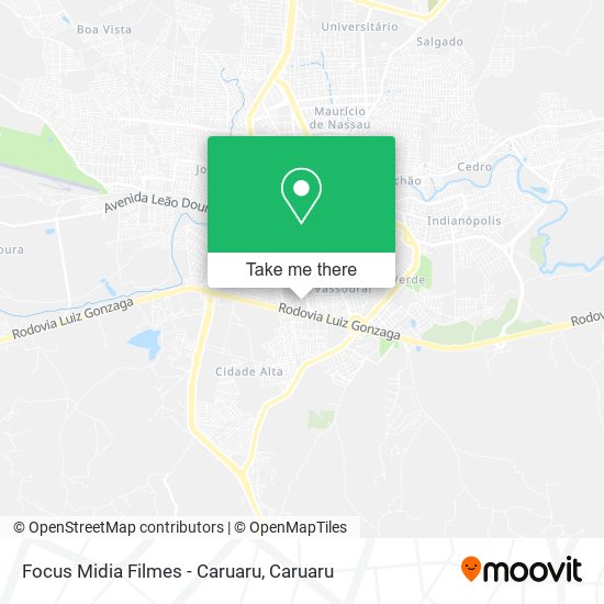 Mapa Focus Midia Filmes - Caruaru