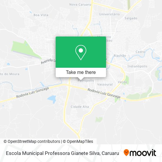 Mapa Escola Municipal Professora Gianete Silva