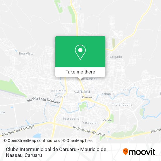 Mapa Clube Intermunicipal de Caruaru - Maurício de Nassau