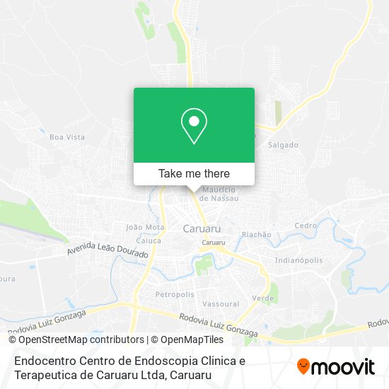 Mapa Endocentro Centro de Endoscopia Clinica e Terapeutica de Caruaru Ltda