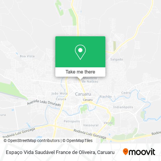 Espaço Vida Saudável France de Oliveira map