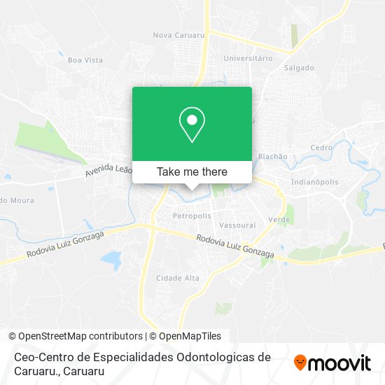 Mapa Ceo-Centro de Especialidades Odontologicas de Caruaru.