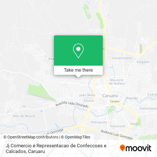 Mapa Jj Comercio e Representacao de Confeccoes e Calcados