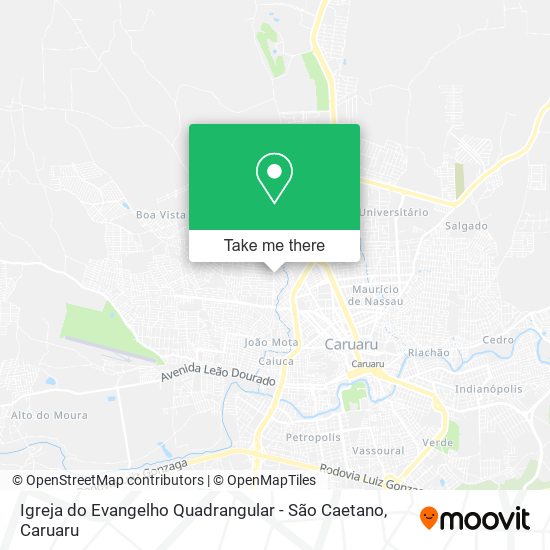 Mapa Igreja do Evangelho Quadrangular - São Caetano