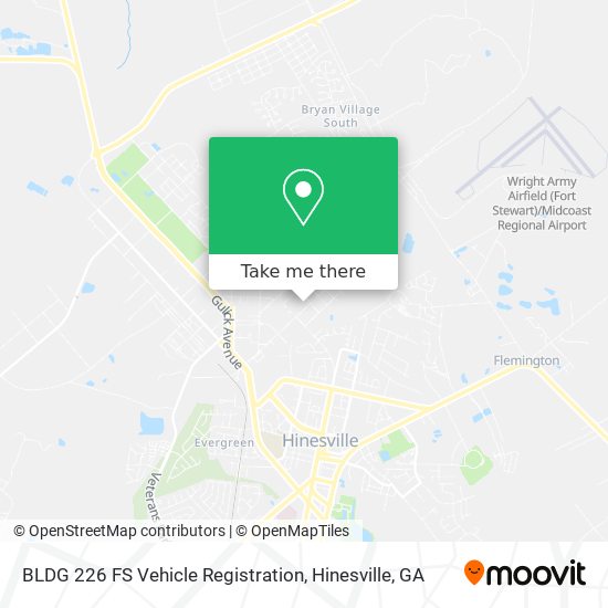 BLDG 226 FS Vehicle Registration map