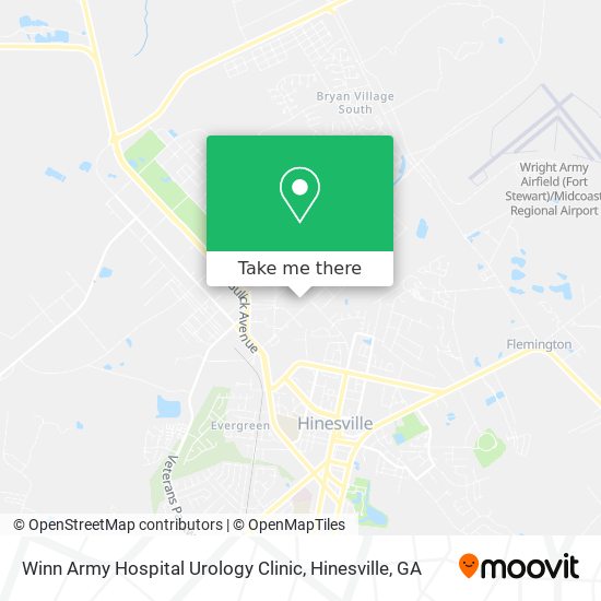 Mapa de Winn Army Hospital Urology Clinic