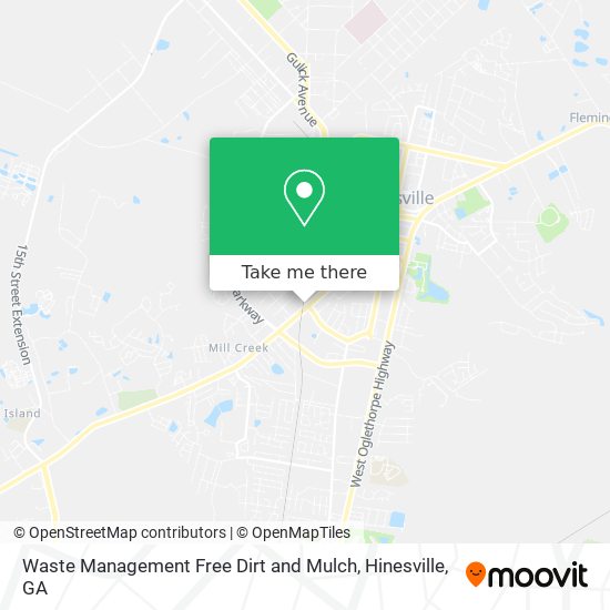 Waste Management Free Dirt and Mulch map